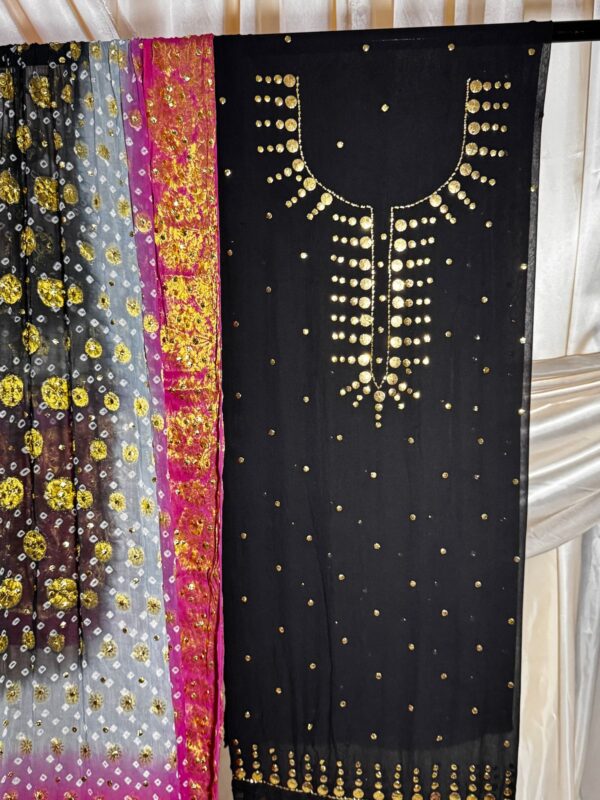 Pure Banarsi Chiffon Bandhni Kamdani Dupatta Article 02 - Image 3