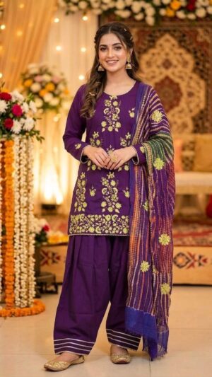 Gota work lawn 3psc dress